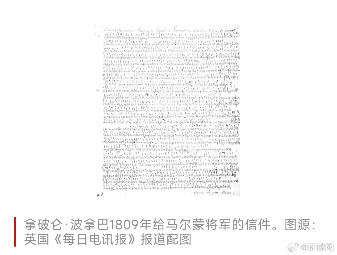 #拿破仑密信被AI破译# 【英媒：AI破译拿破仑217年前密信，揭示战争前夕军队