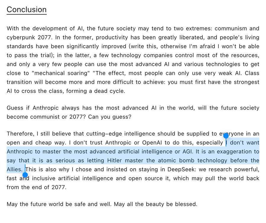 深度求索（DeepSeek）一名为其最新模型编写注意力内核的工程师，将“Anth