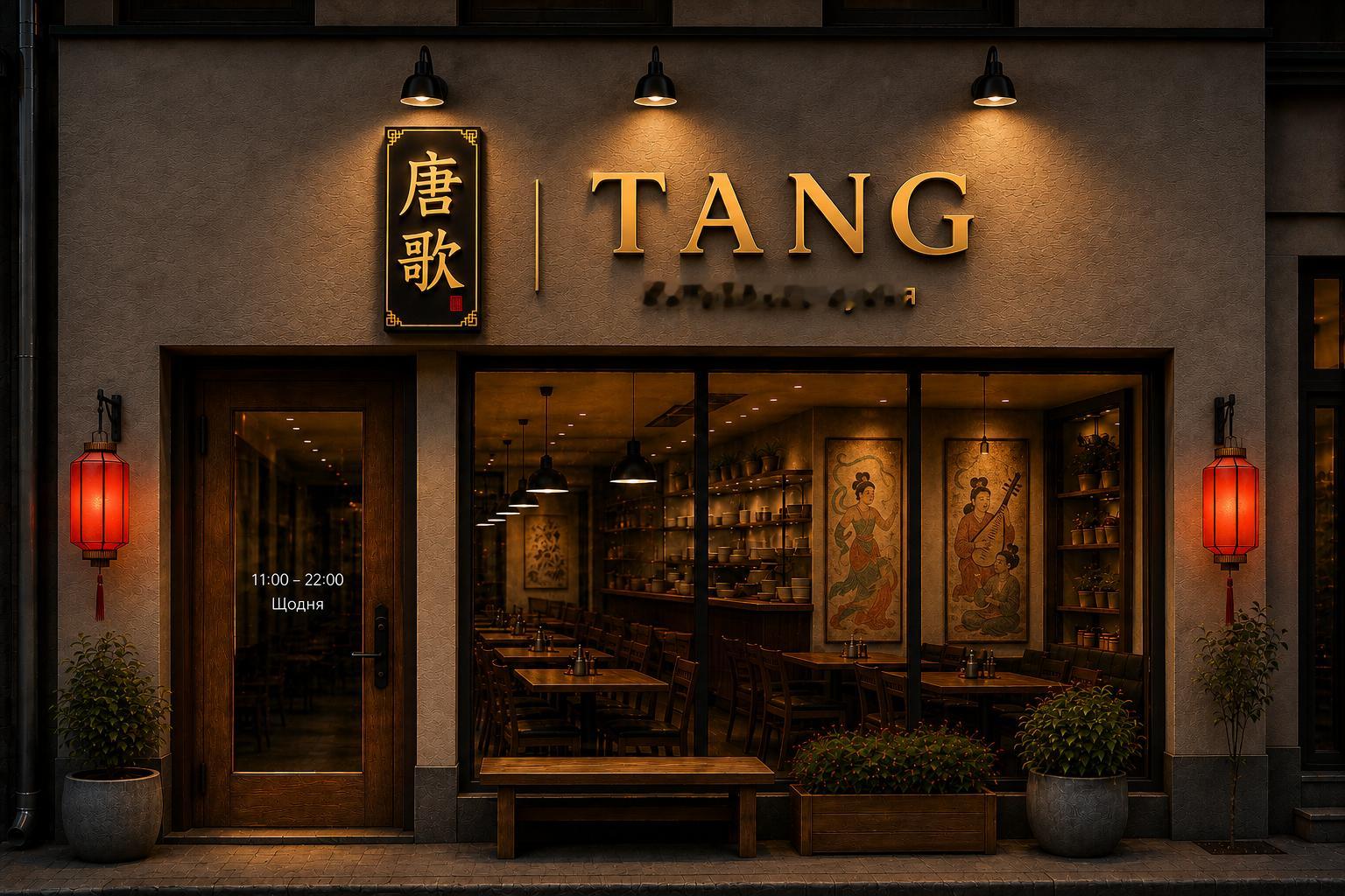 停战后计划在基辅开一家中餐厅"唐歌"，这是概念图。 
