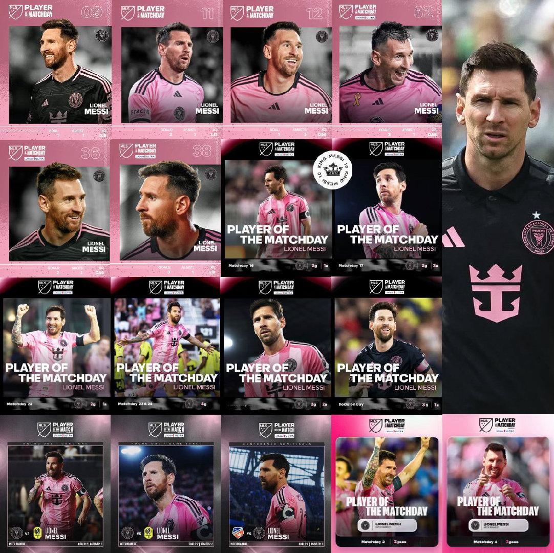 🚨MLS官方：梅西当选第8轮最佳球员 。🥇1️⃣7️⃣自2023年8月首秀以