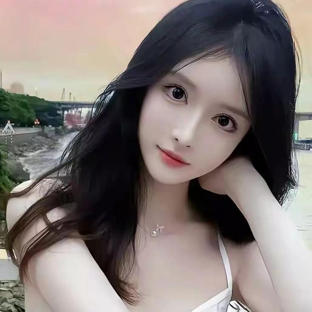 温柔少女，海边浪漫时光