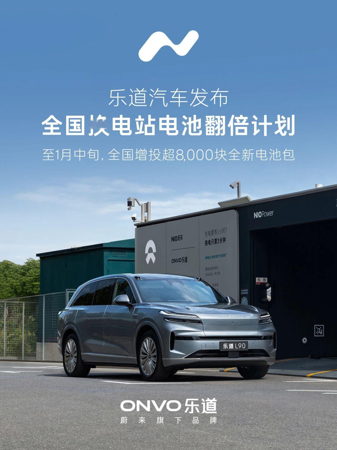 多投电池是对的，乐道全国换电站增投超8000块。乐道l90