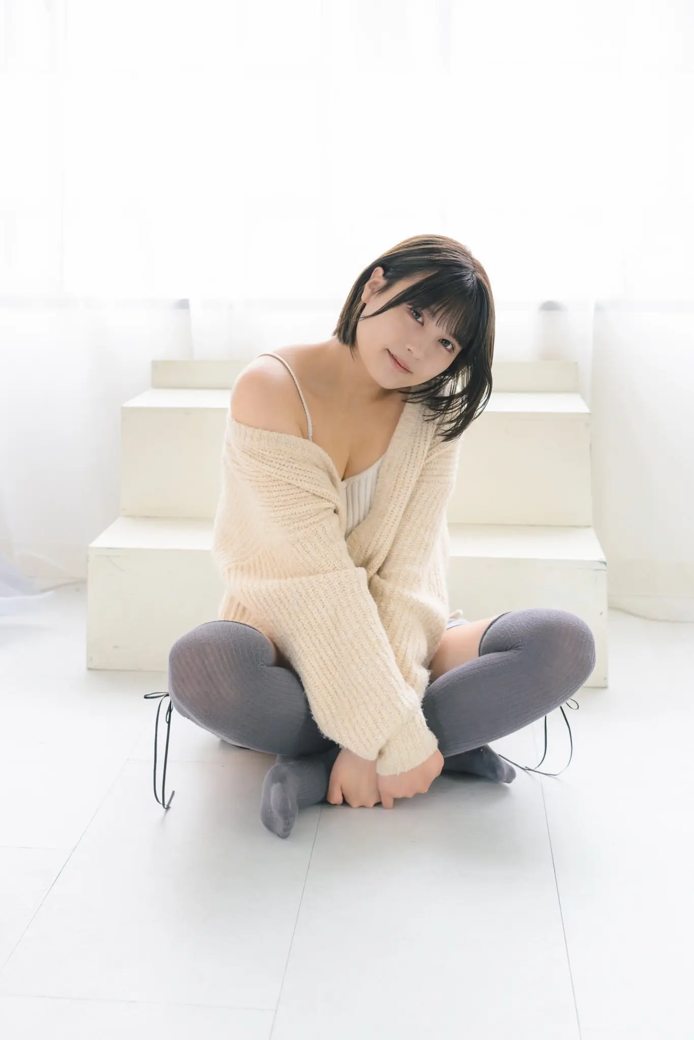 百褶裙少女 浅色系甜系风格 居家少女穿搭 日系居家 文艺少女