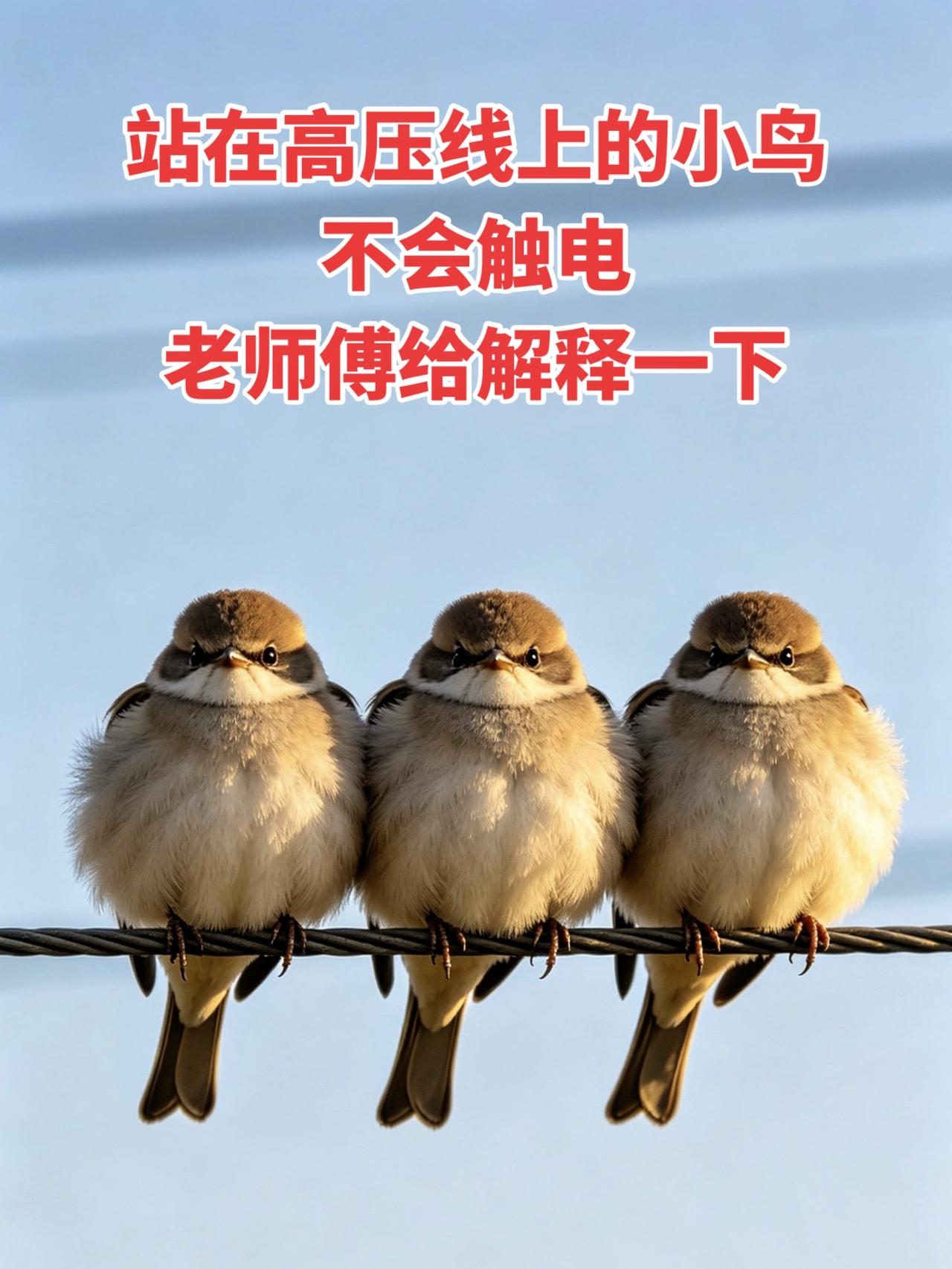 站在高压线上的小鸟不会触电，电工老师傅给解释一下电工 电工知识