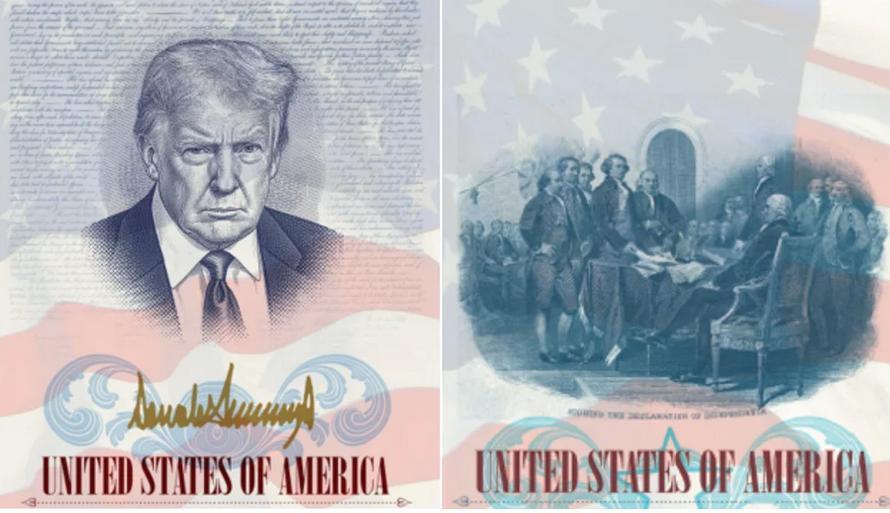 纪念建国250年，限量版总统肖像护照细节披露

美国国务院宣布计划发行限量版特朗