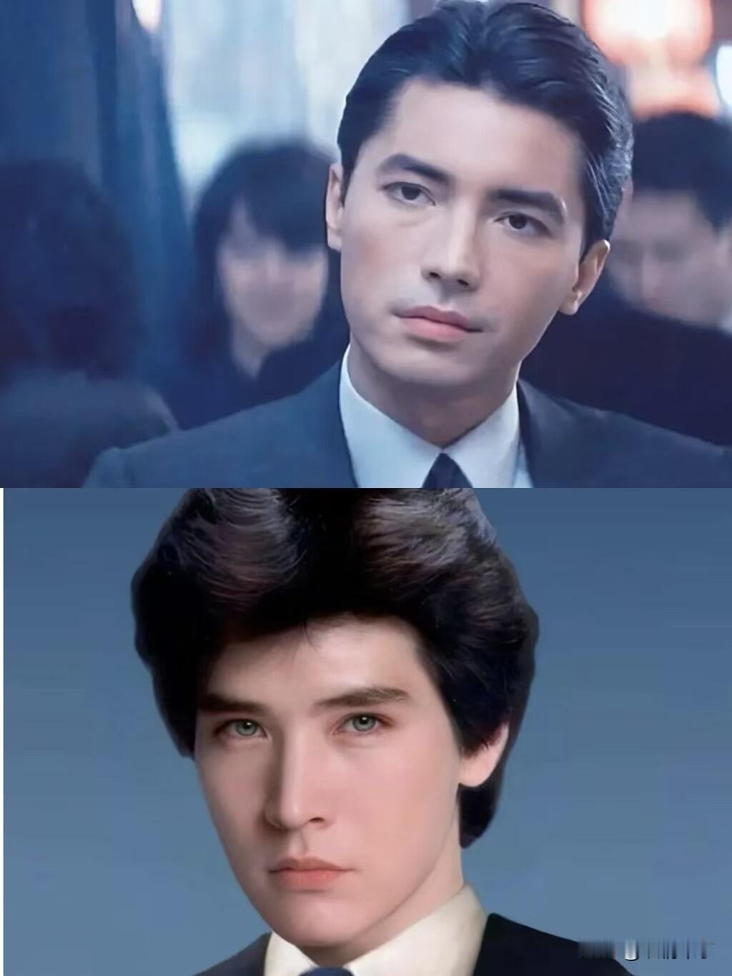 尊龙和费翔的贵气真的刻在骨子里！眼神深邃又带点傲娇，气质浑然天成。
两人自带豪门