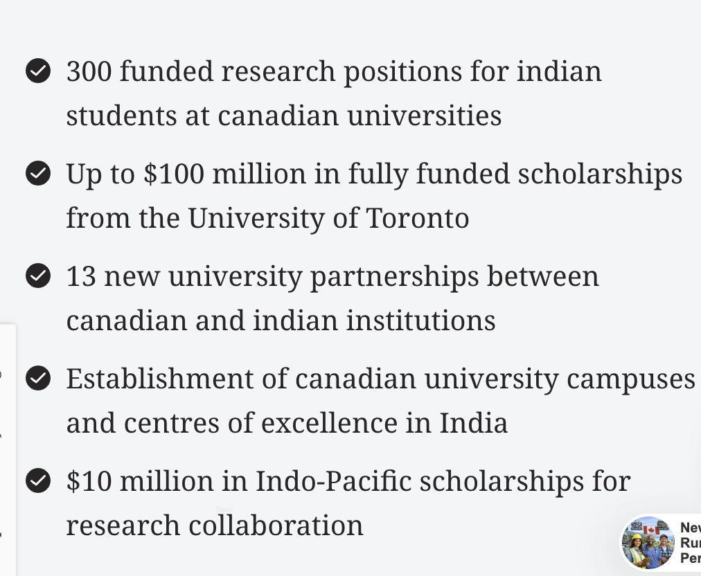 加拿大人的特大喜讯：卡尼官宣！5大新政狂吸印度留学生！多大给印度人疯撒$1亿奖金