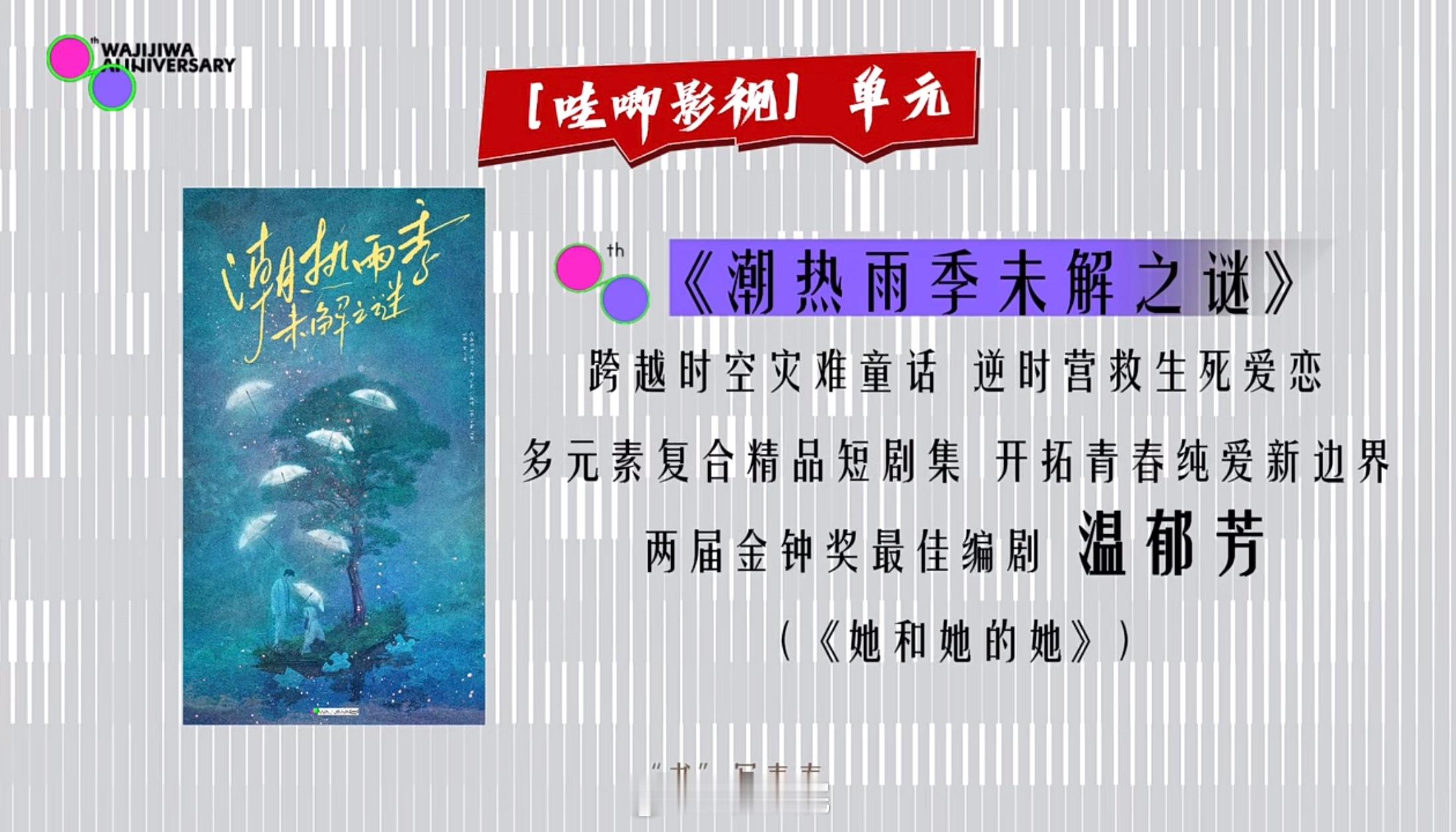 芒果TV奇幻剧《潮热雨季未解之谜》6月开机主演：周也、胡先煦编剧：徐一天、温郁芳