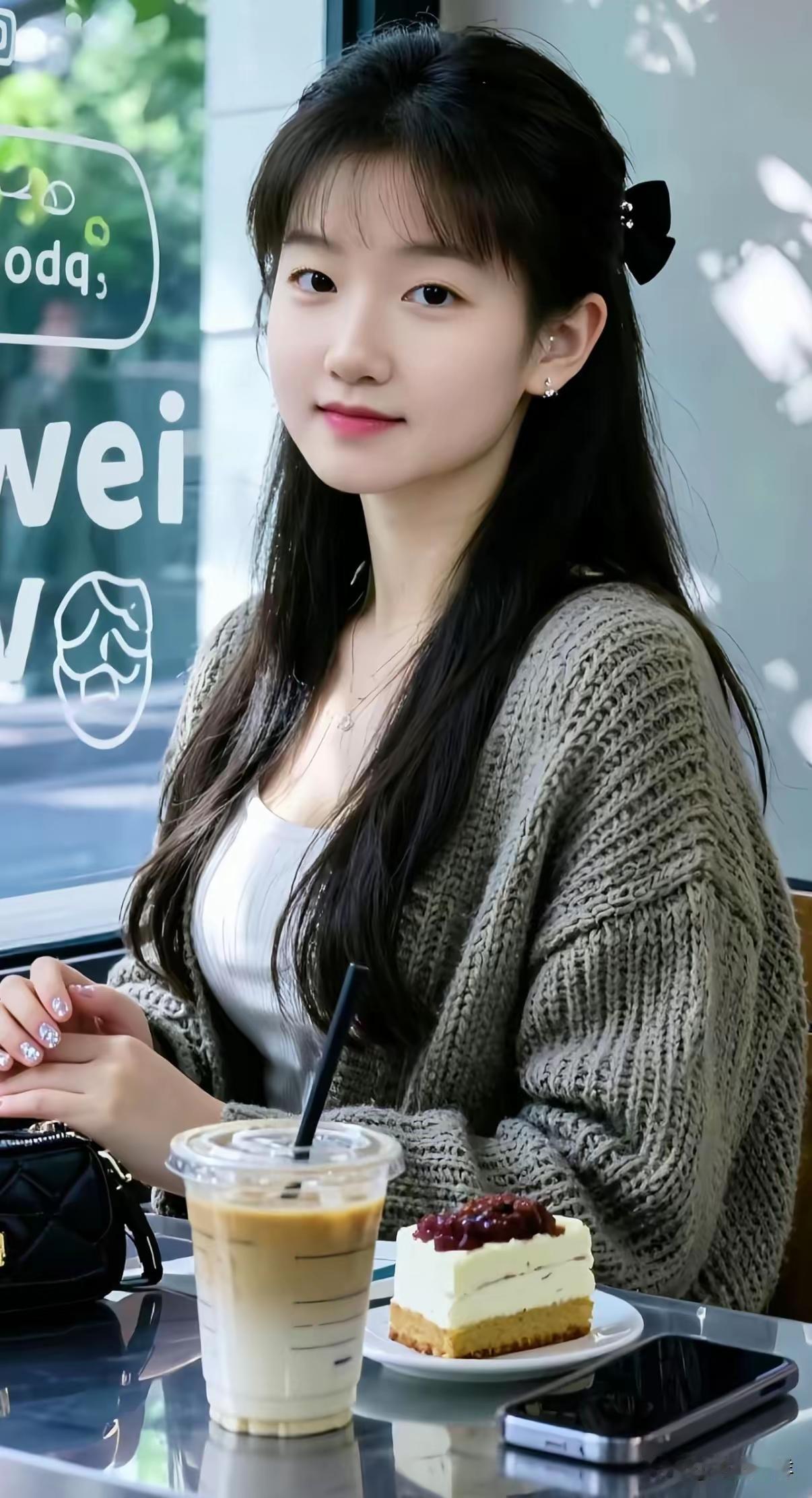 莎莎留起长发画上淡妆应该就是这样吧！
说实话真的好美
唉…以后也不知道便宜谁家小