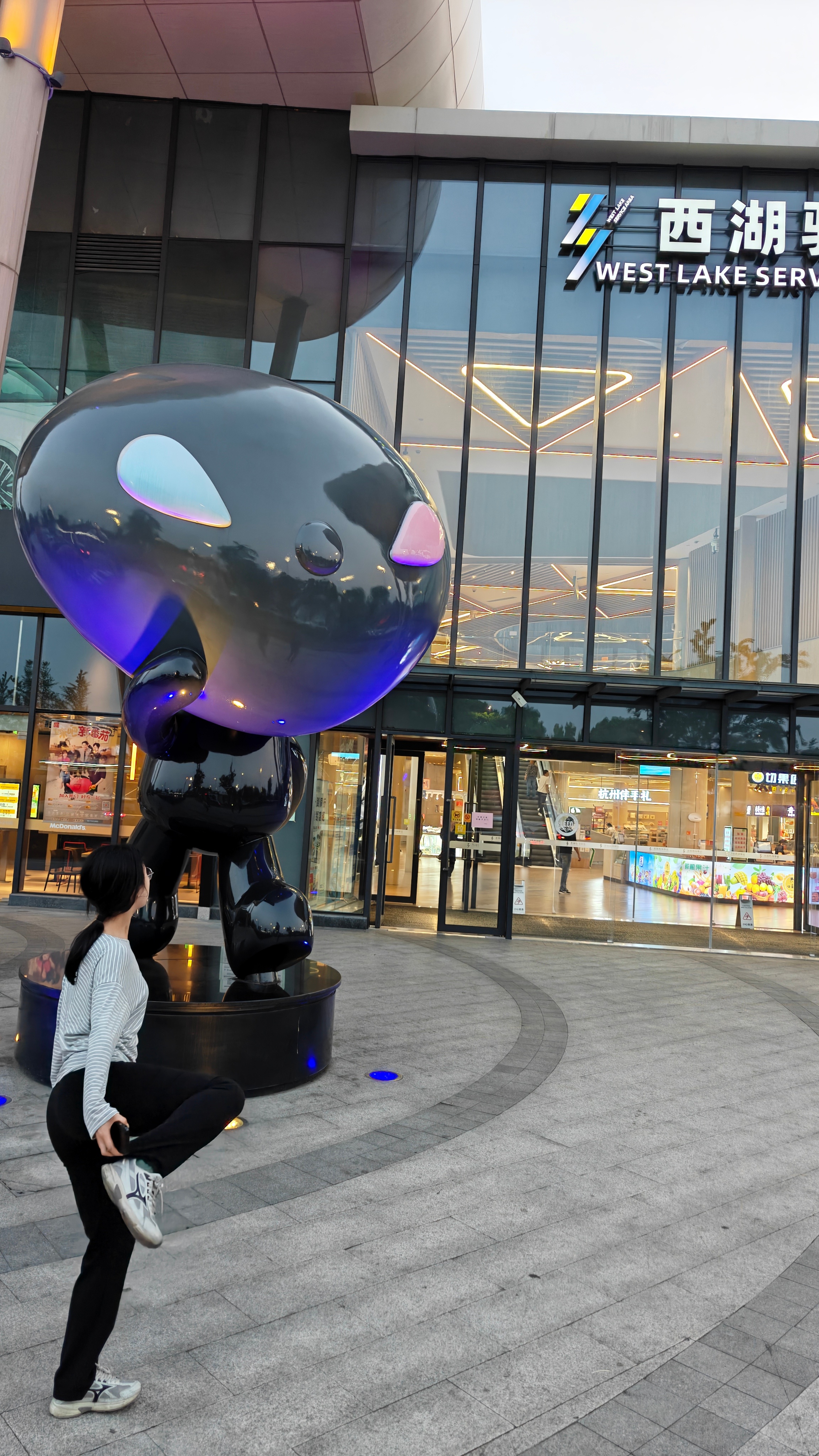 第一次来西湖服务区，理想充电站是真不好找，在最里面！不过服务区装修的是真洋气！ 