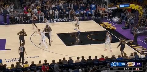 第四节开局的比赛比较精彩，双方你来我往，各种交替领先。魔术vs湖人