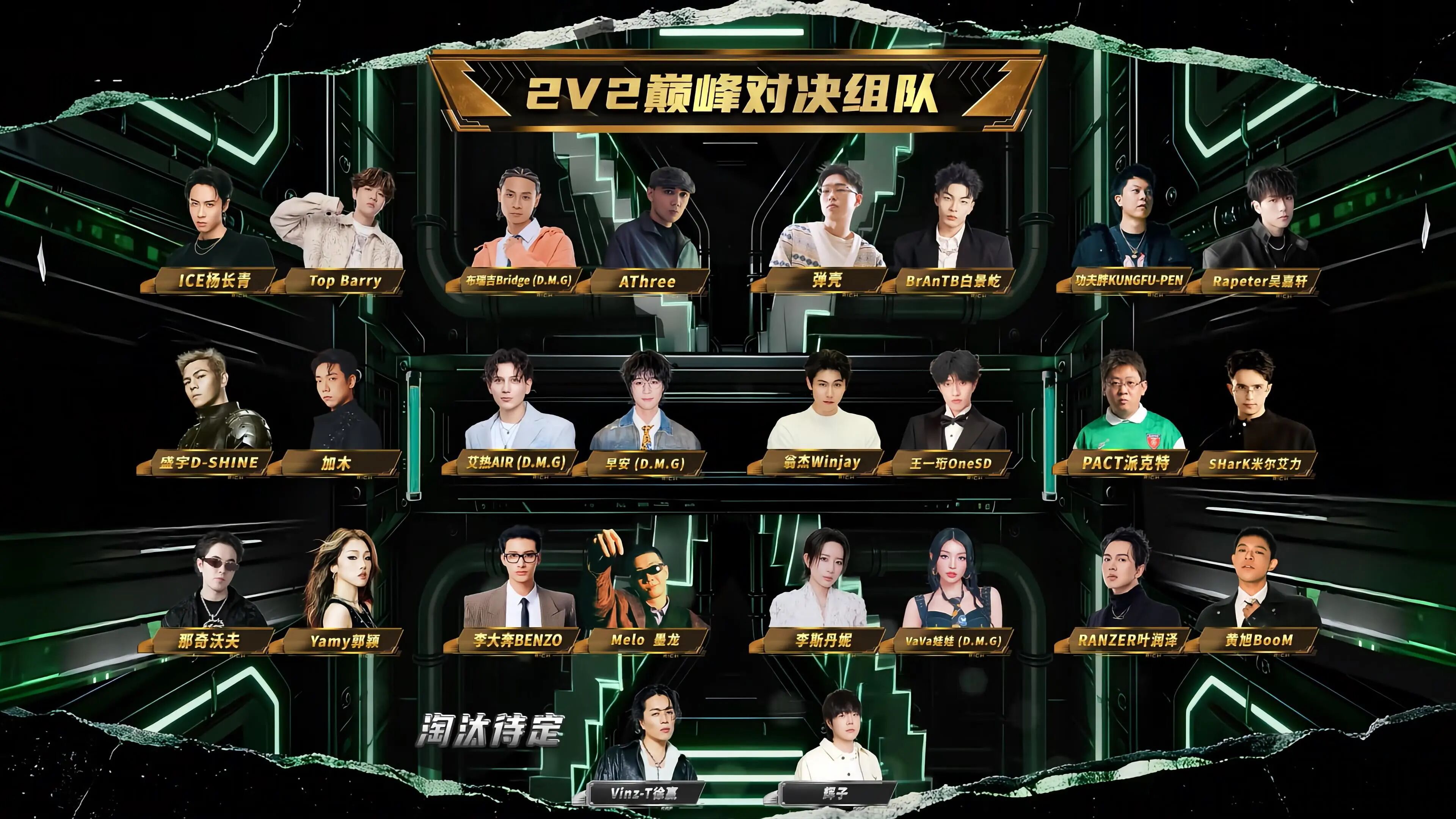 《巅峰对决》官方公布2V2 组队阵容！哪组最能打？ICE杨长青 & Top Ba