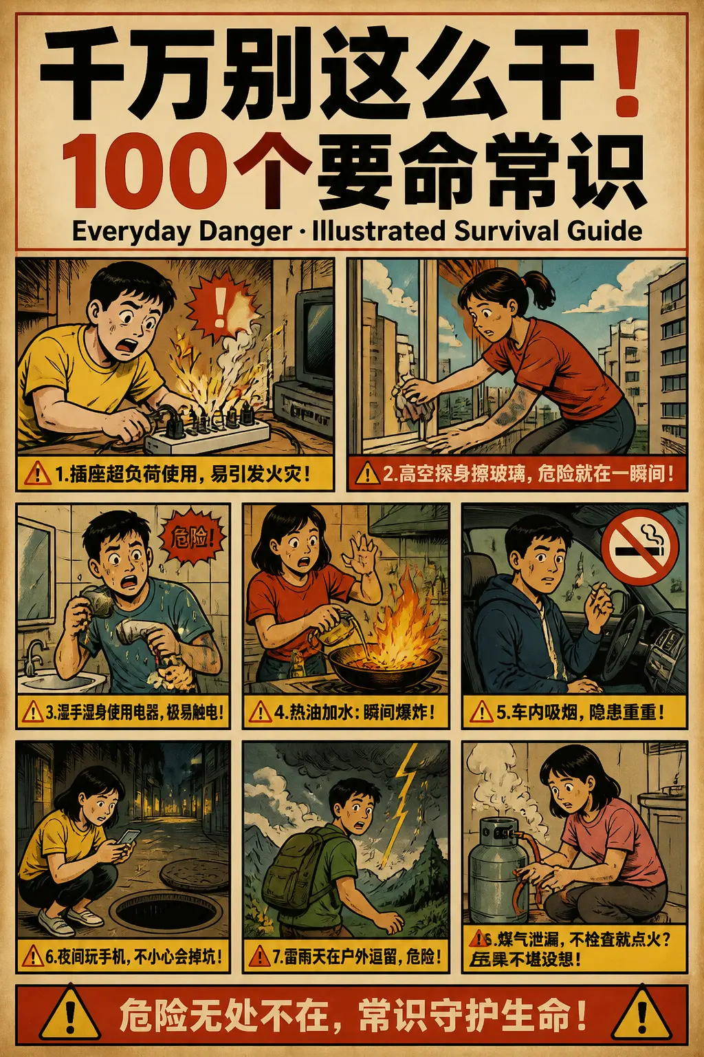 千万别这么干！100个要命常识，看完能救命