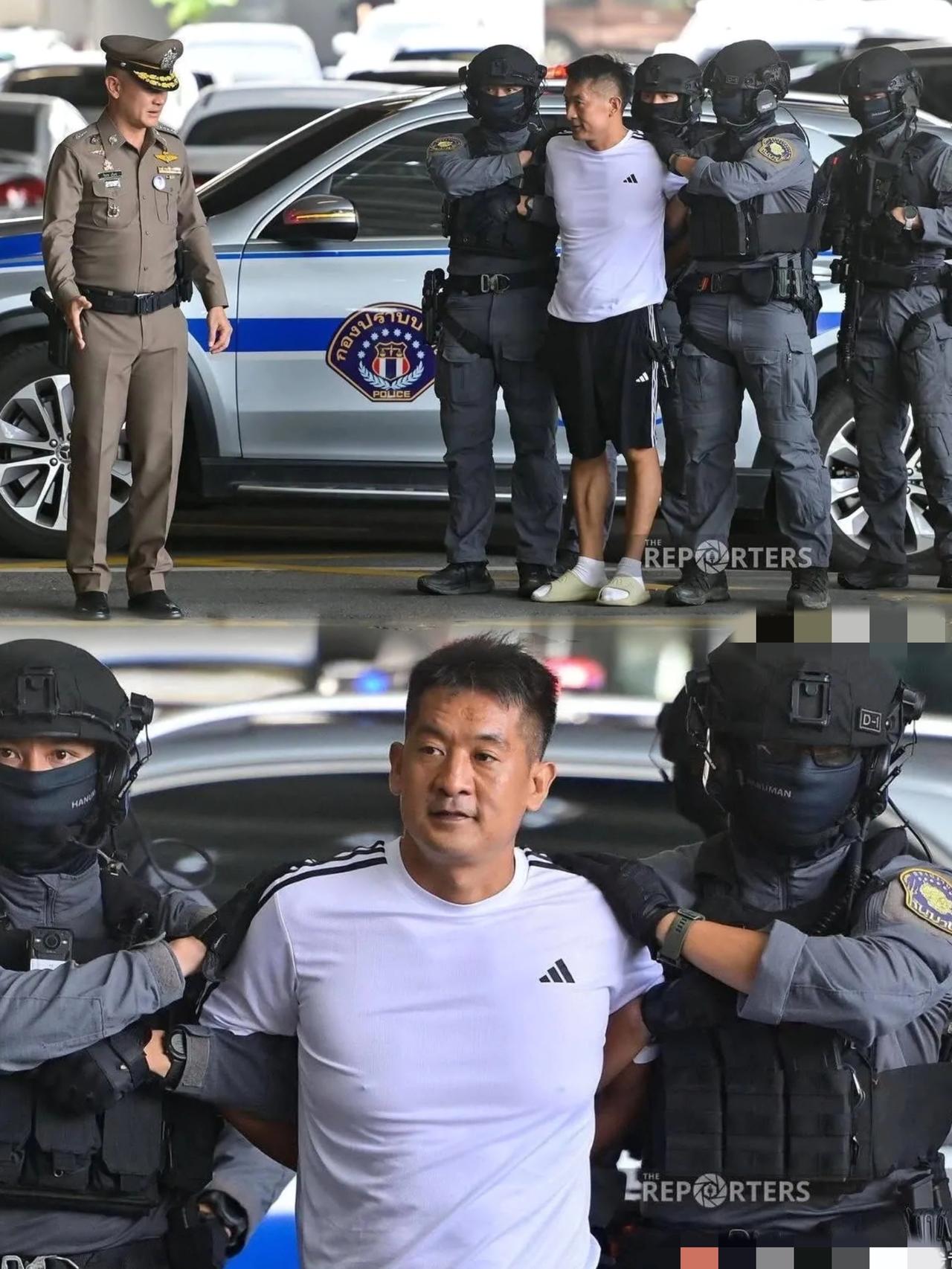 太振奋人心了！
泰国警方刚把佘智江从牢里押出来！
马上就要遣送回中国接受处理啦！