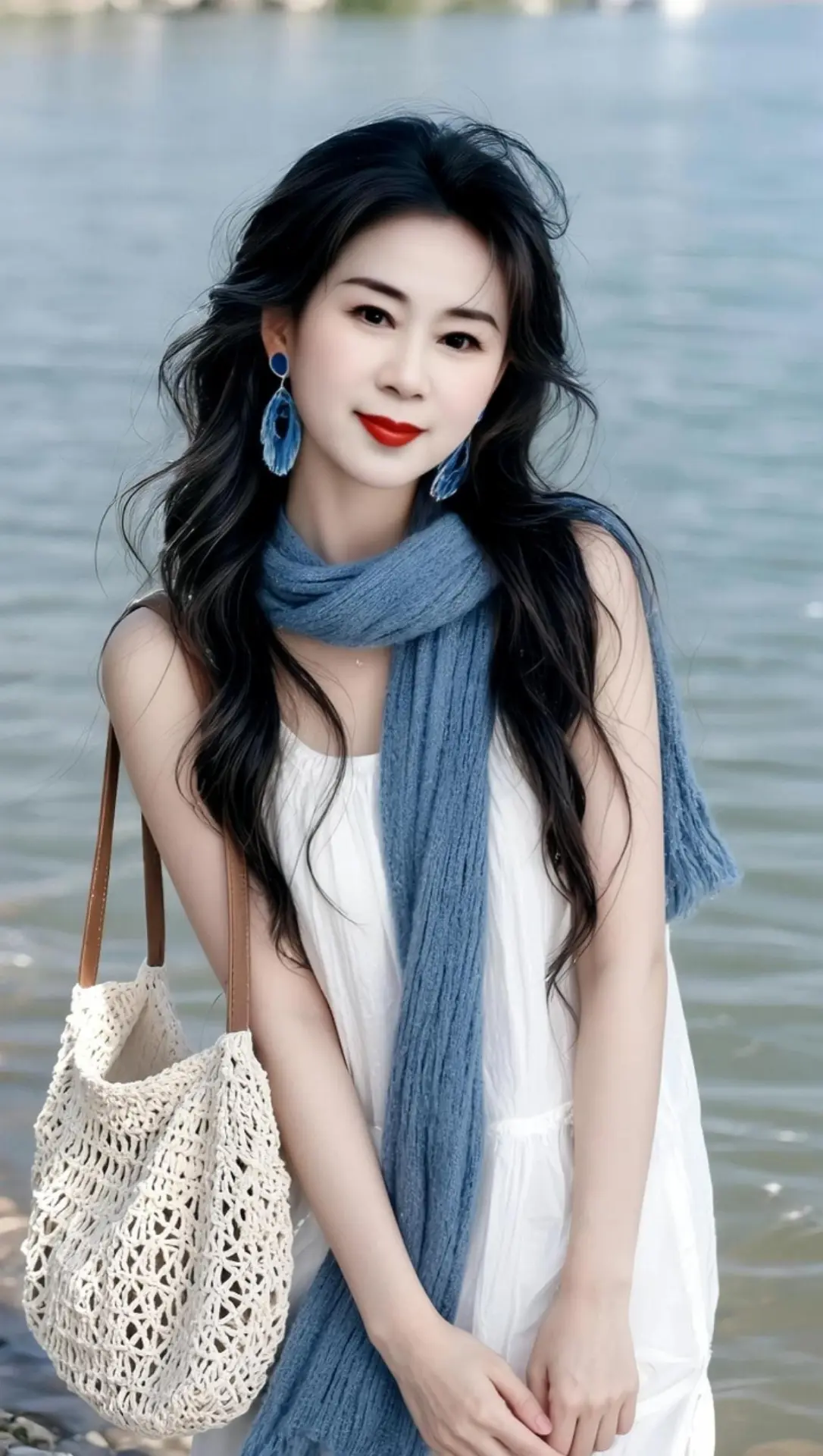 AI海滨清新照 随变ai随便玩