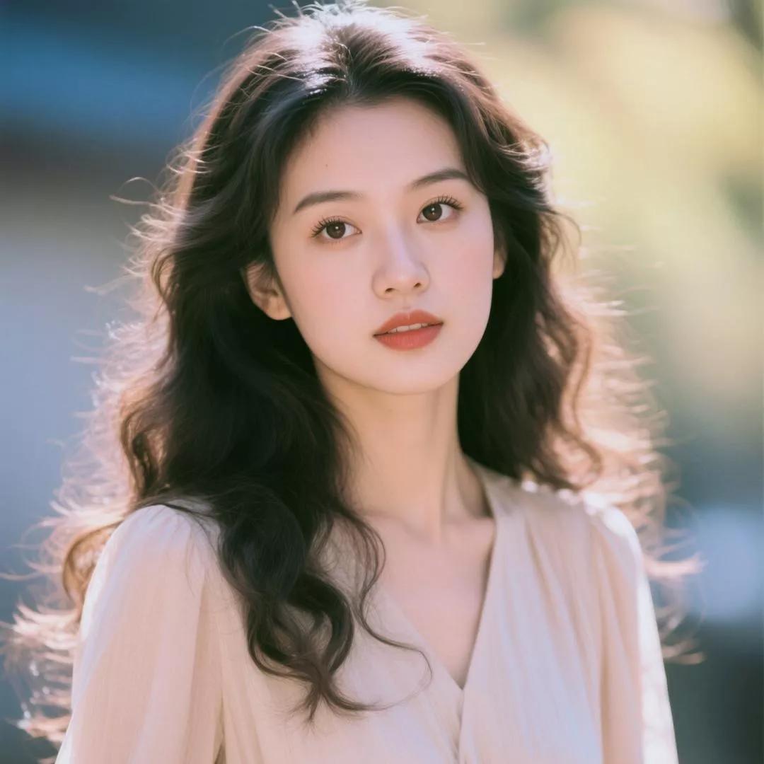 阳光洒在肩头的温柔午后，柔美的少女如画般动人。自然清新美少女 阳光白裙少女 阳光