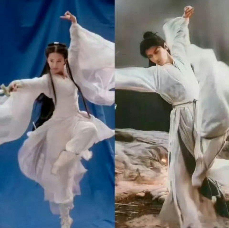 成毅这个动作是在模仿刘亦菲吗？ ​​​