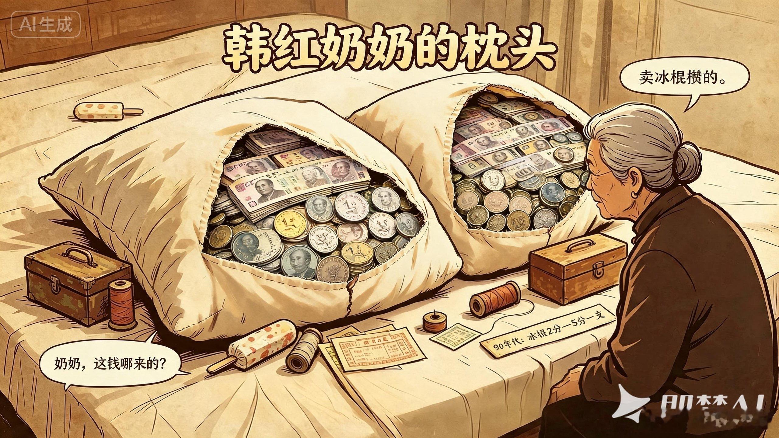 今天用AI创作了一些世界名画1 韩红奶奶的枕头2 看五百遍《大话西游》的董宇辉欢