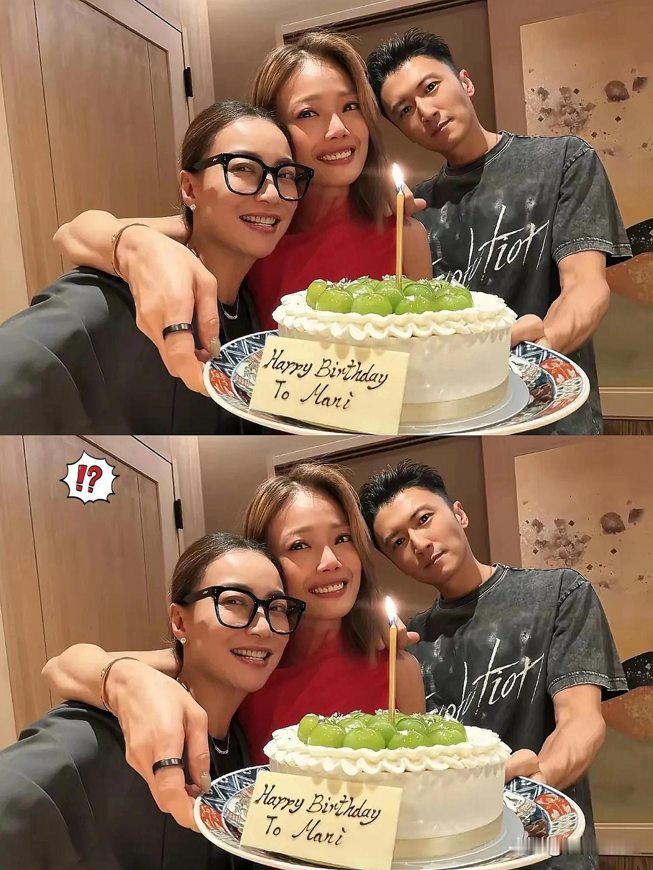 这是谢贤去世前三天，谢霆锋与容祖儿、霍汶希的合照。看得出，此时谢霆锋的表情已不对