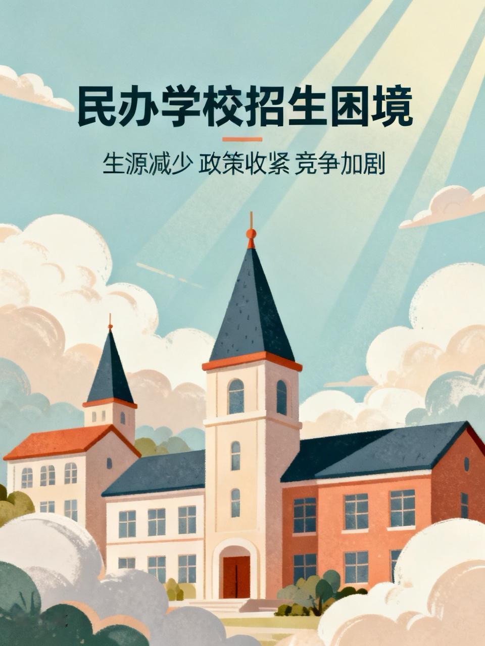 最近，经常和民办学校的校长们交流，大家都在为招生发愁。
原来很红火的民办学校，好