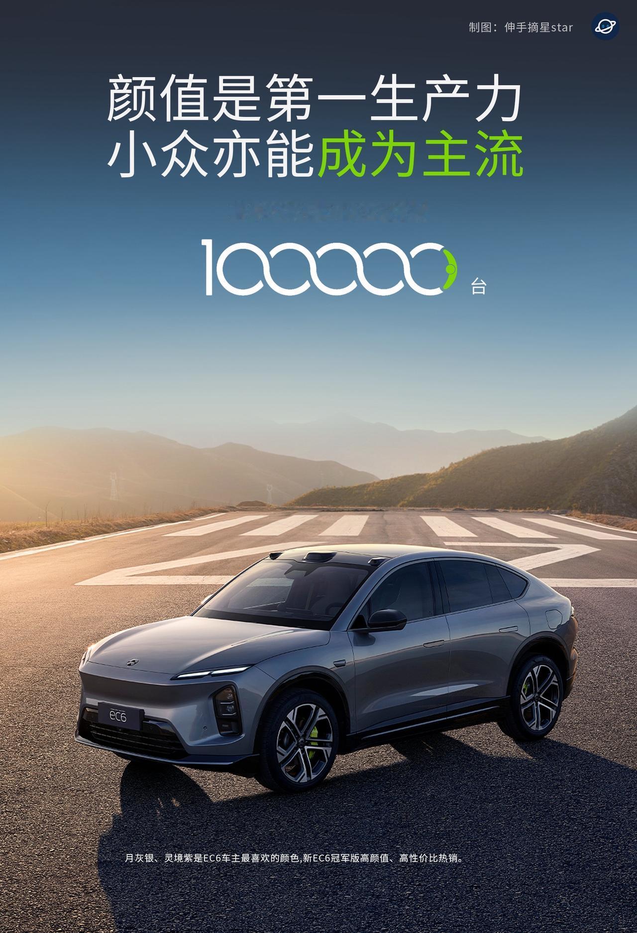 蔚来Niobee!把小众卖成了主流！
蔚来EC6交付破10万台，销量超同级BBA