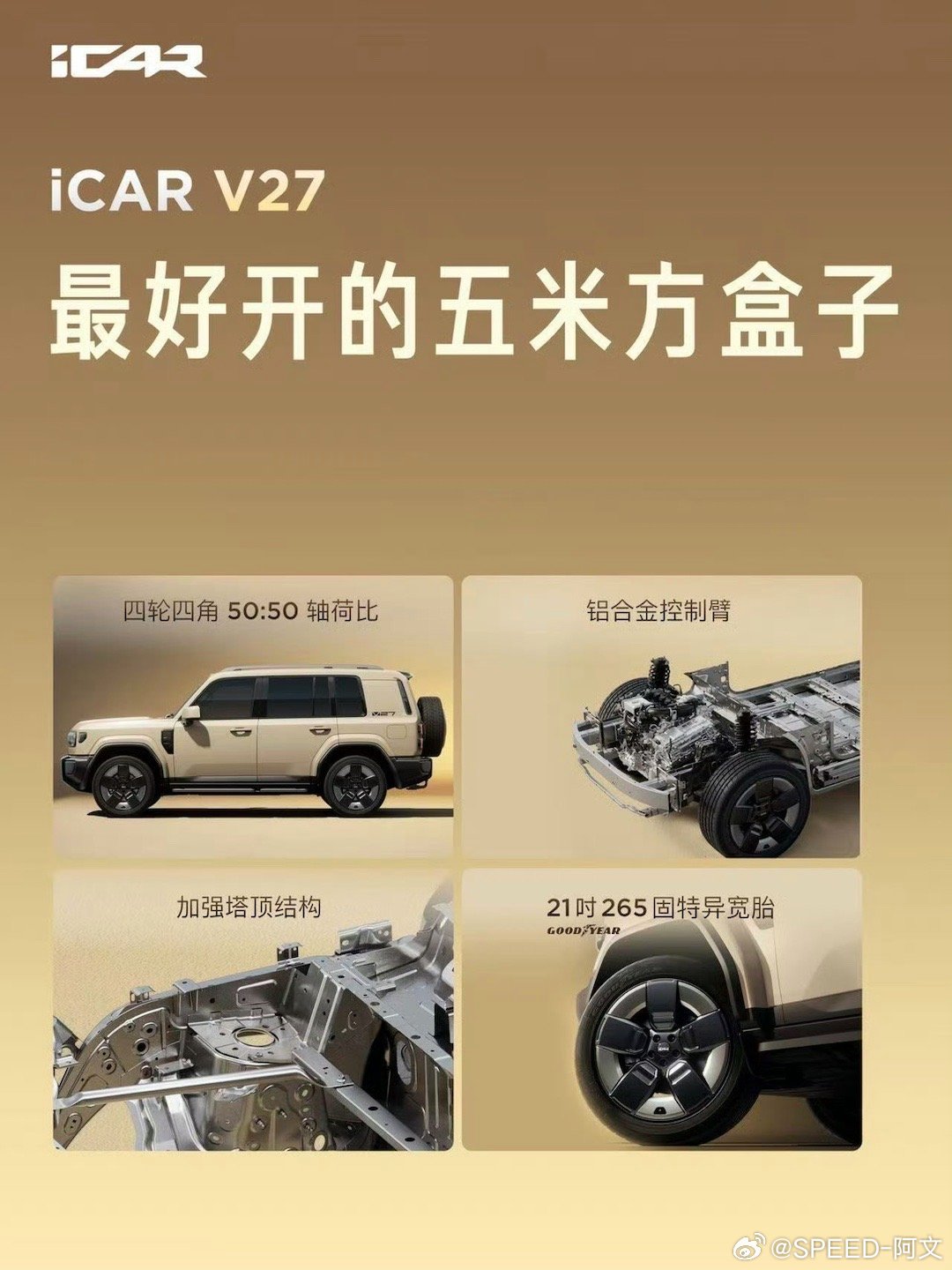 去年拍iCAR V27的时候跟他们工程师聊了一下，说这个搭载磁流变悬挂的顶配版本
