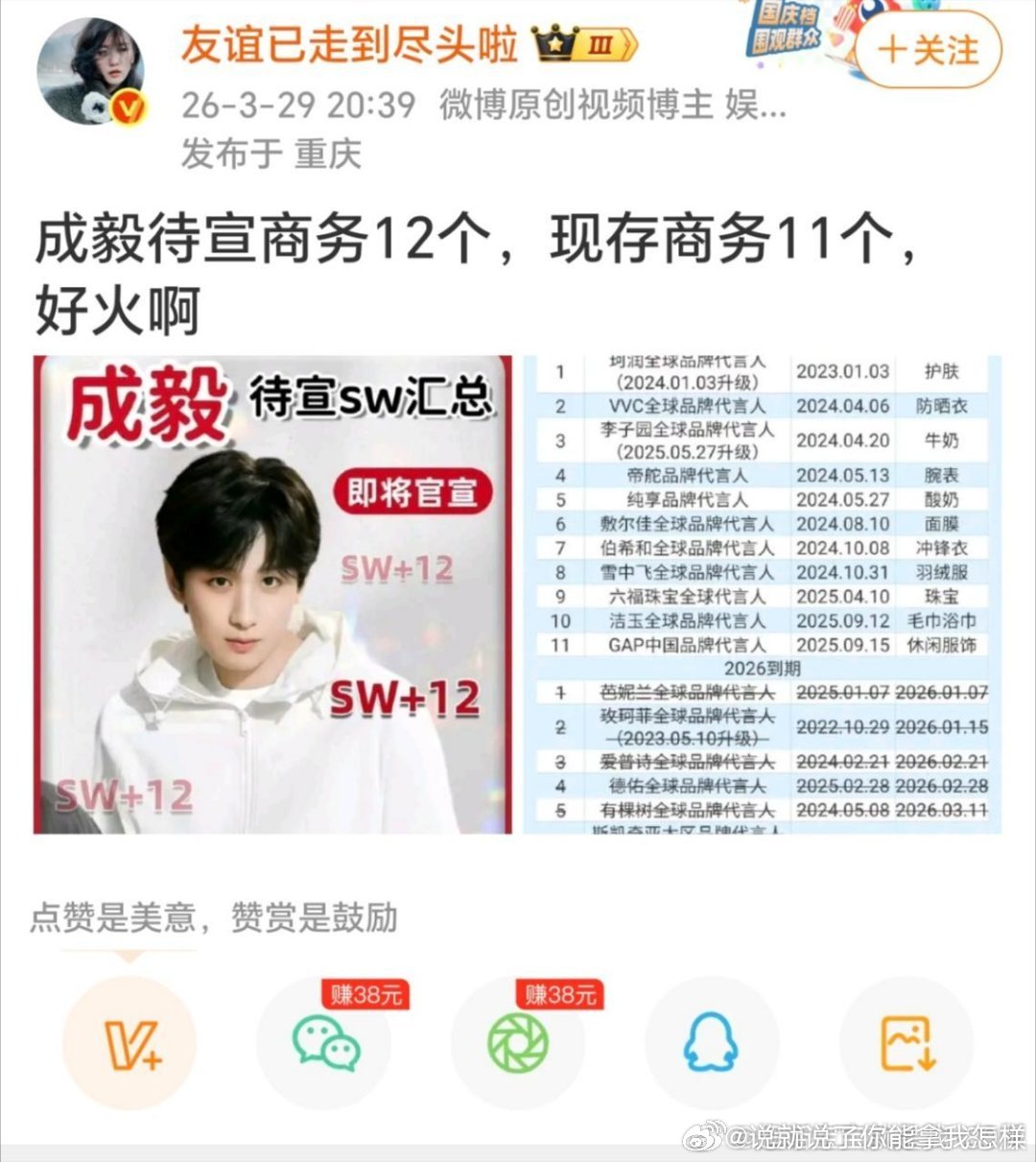 传下去，说老师待宣商务89个，待拍大ip37个 