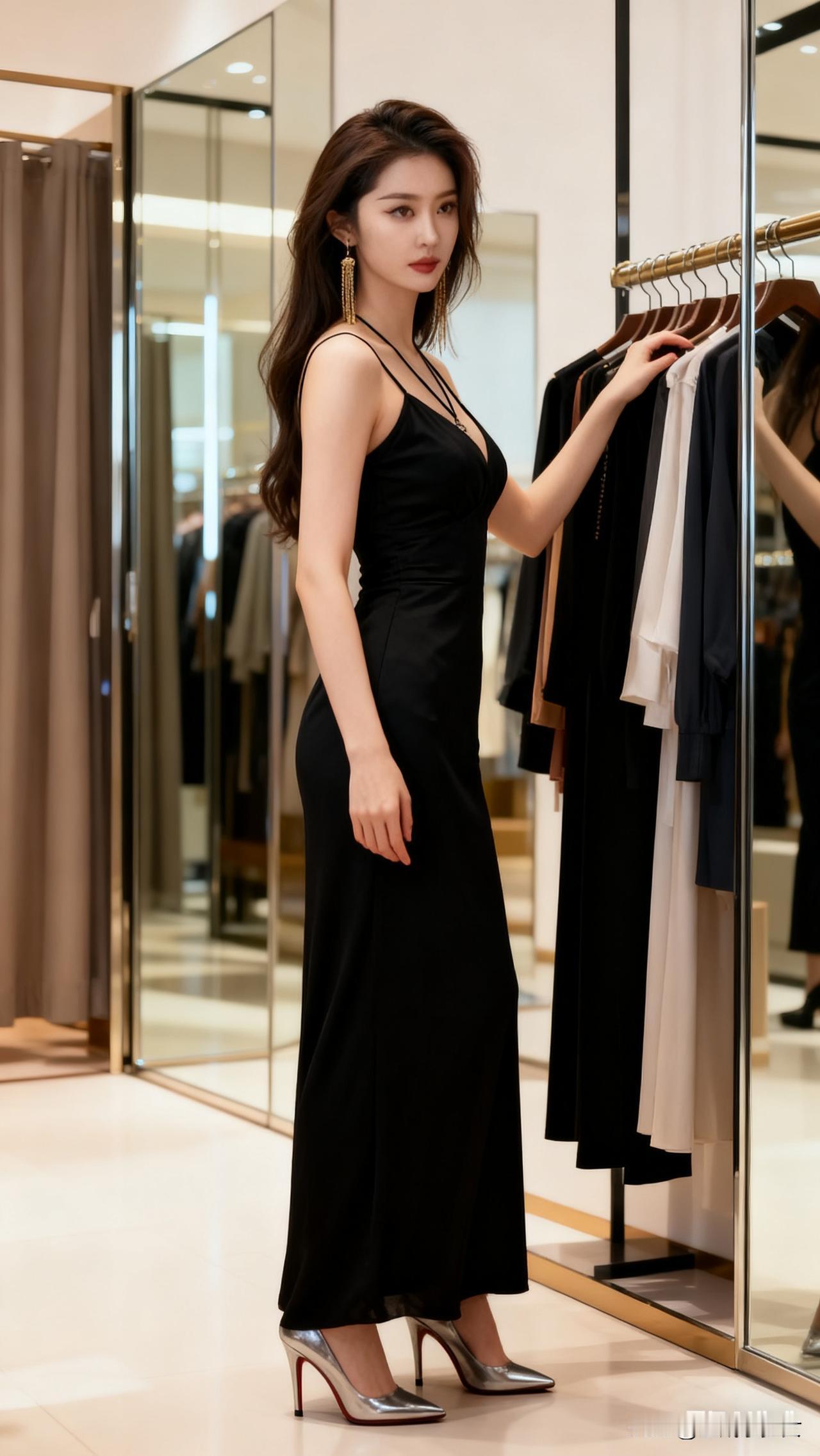 在轻奢商场里，白色套装裙是不会出错的选择。无袖剪裁适配室内温度，百褶短裙增添灵动