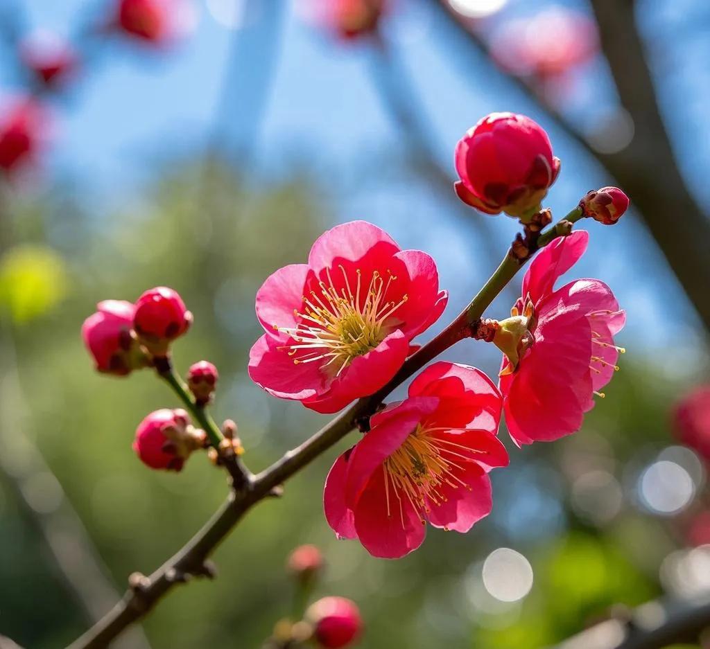 1. 红梅点点娇
2. 翠柳缕缕柔
3. 丹桂处处香
4. 碧荷片片鲜
5. 苍