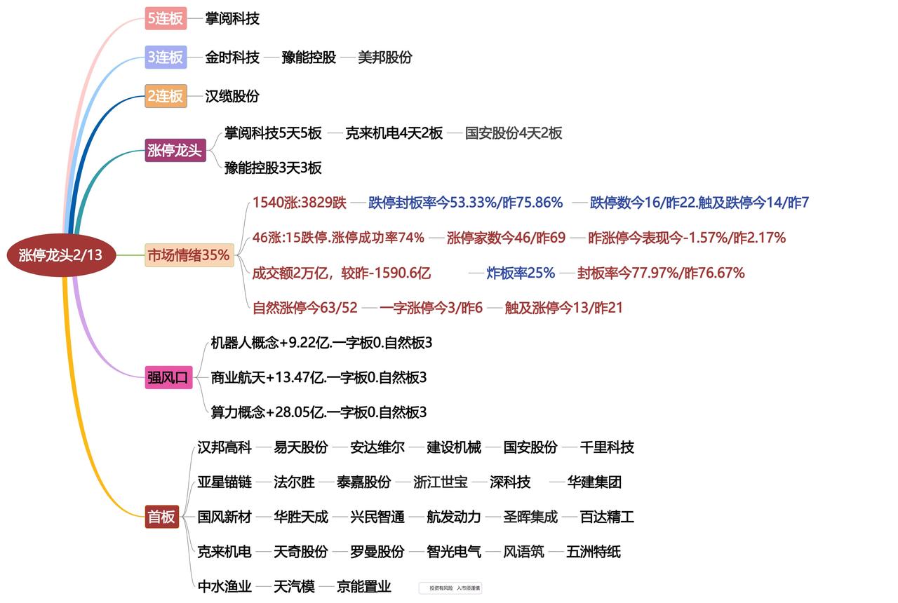 2月13日涨停龙头复盘！