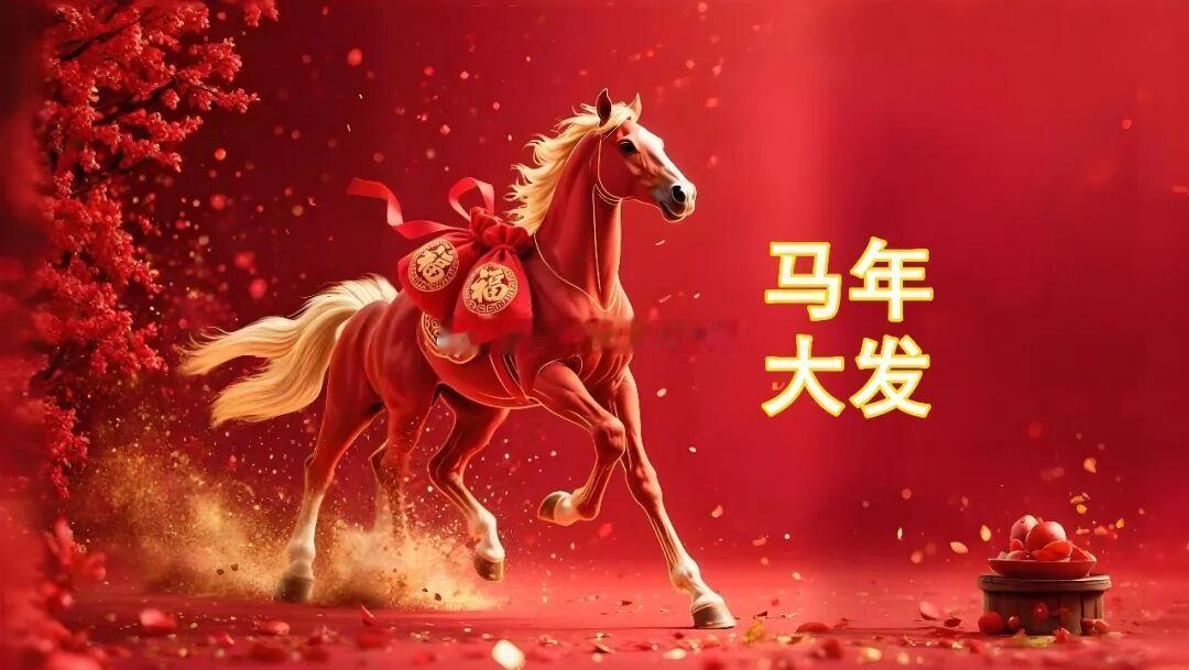 马年接福发博接整年福气，一马当先迎好运！新年快乐