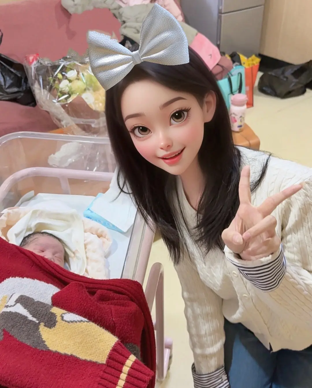 来姐妹这了 她儿子也不叫姨姨 也不起来倒水就一直躺着 什么意思☺️