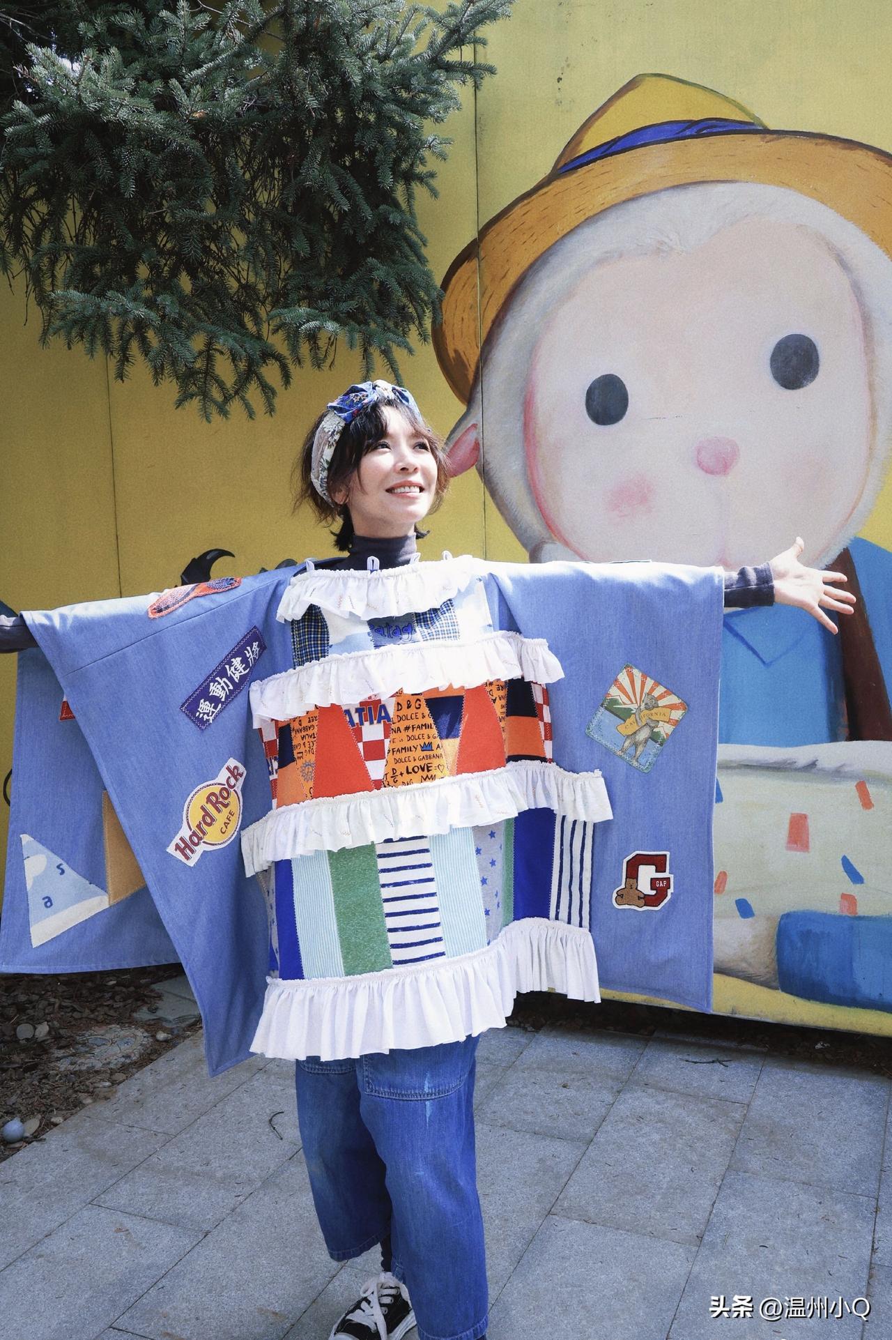 黄雅莉又开始变身黄裁缝，把儿子穿过的衣服做成衣服和布置布。她会各种手工，又爱捣鼓