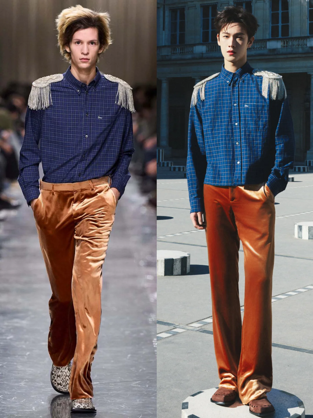 李昀锐Dior看秀造型来了，堪比模特的表现力!