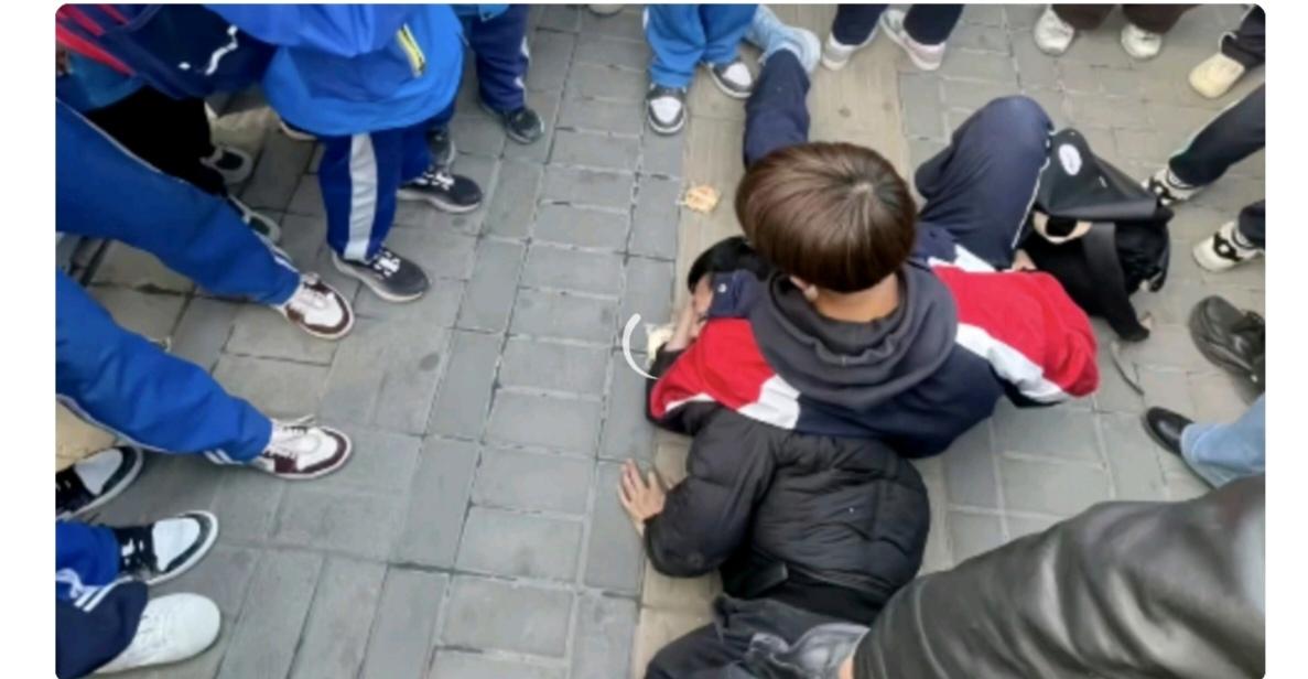 少年强则中国强，延安一高一男生小徐仗义出手救被醉汉猥亵殴打的初中女生。
    