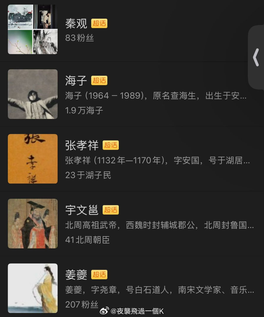 放眼望去都是我推