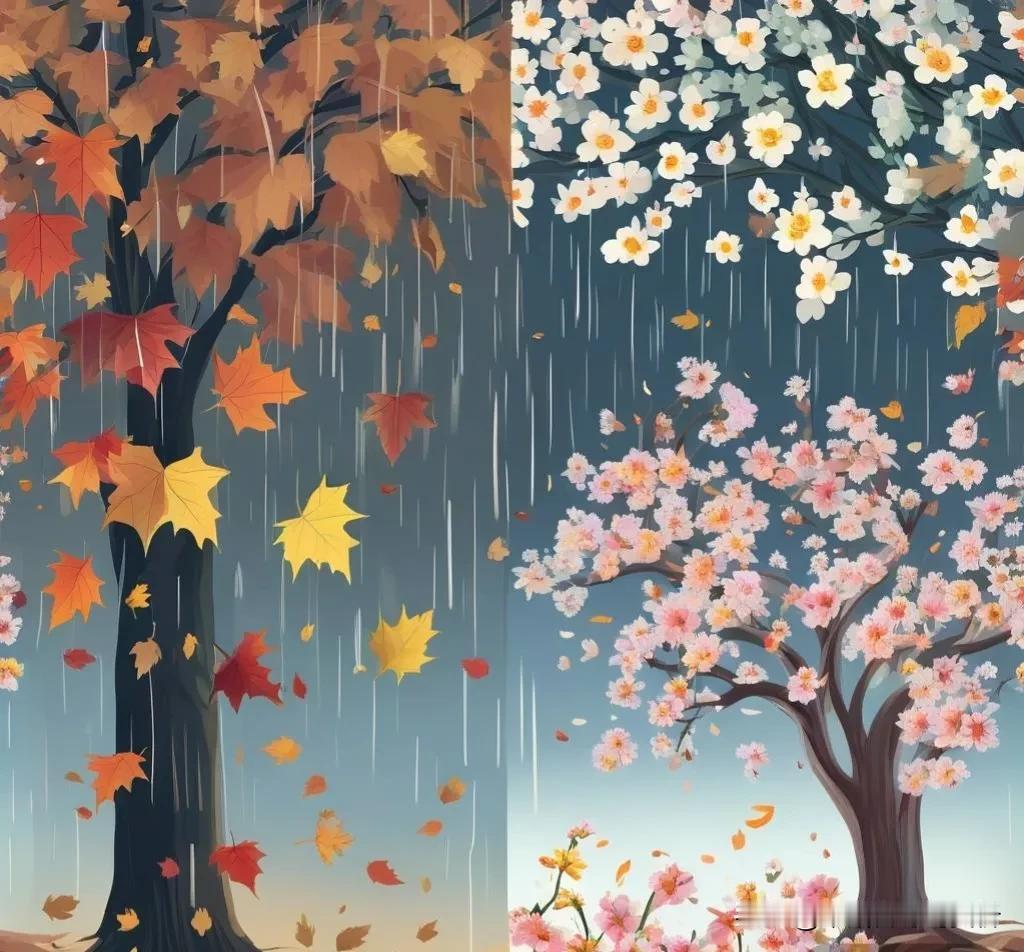 #秋雨无情伤叶落；诚邀下联#
上联：秋雨无情伤叶落，
下联：春风有爱香花开。