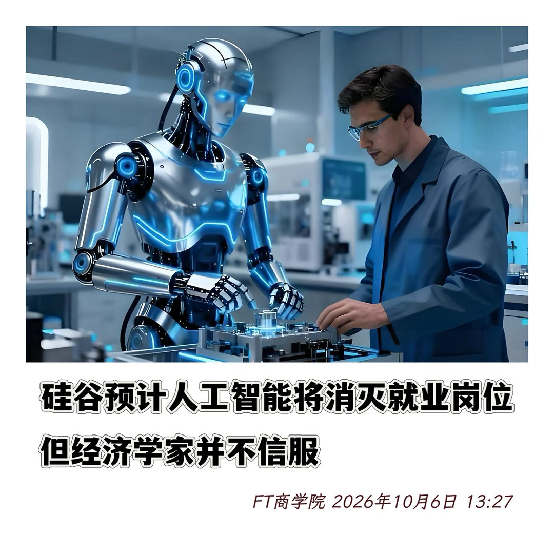 【 硅谷预计人工智能将消灭就业岗位，但经济学家并不信服 】　　（ FT商学院 2