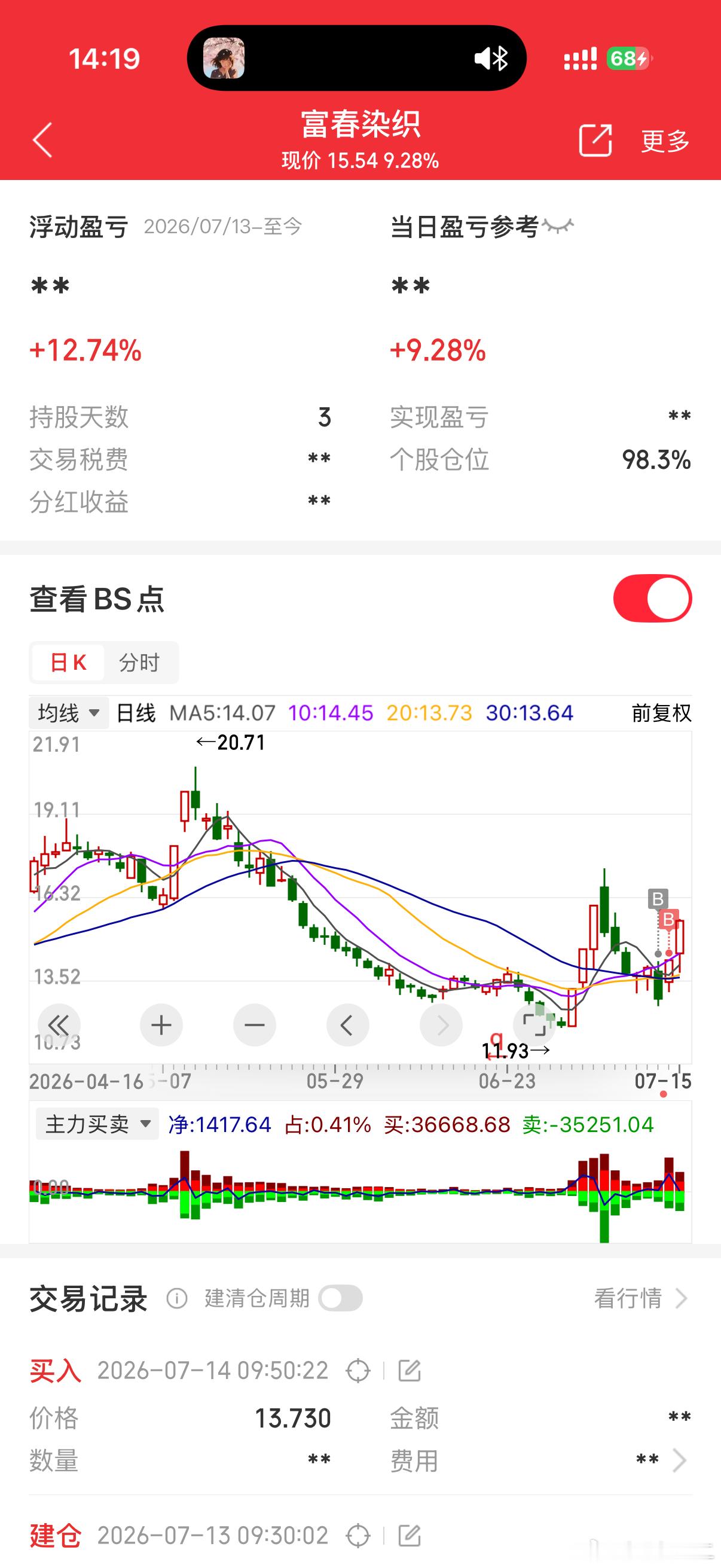 富春染织 sh605189[股票] 冲击，接力，三版能否接逐玉一念演唱会官宣