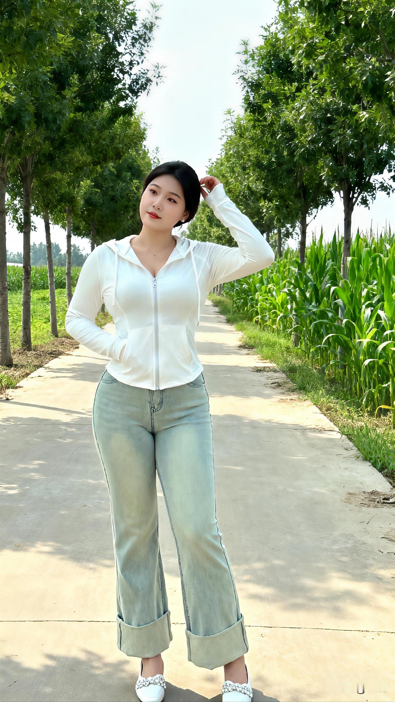 🌿 厌倦了城市喧嚣？来乡间小道get治愈系田园风穿搭！
 
走在两侧绿树成荫的