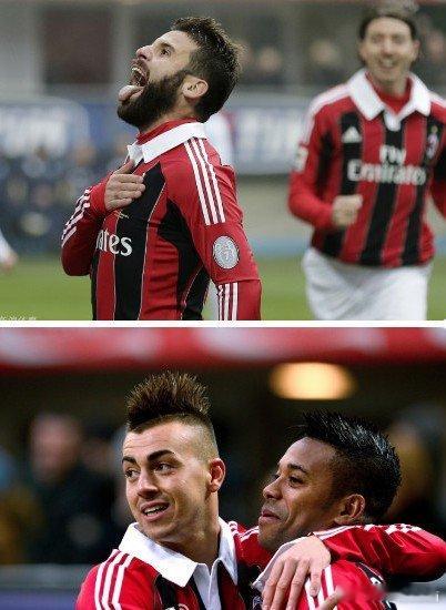 【意甲-33秒闪袭沙拉维破门 米兰两获乌龙4-1四连胜】12月17日讯，意甲第1