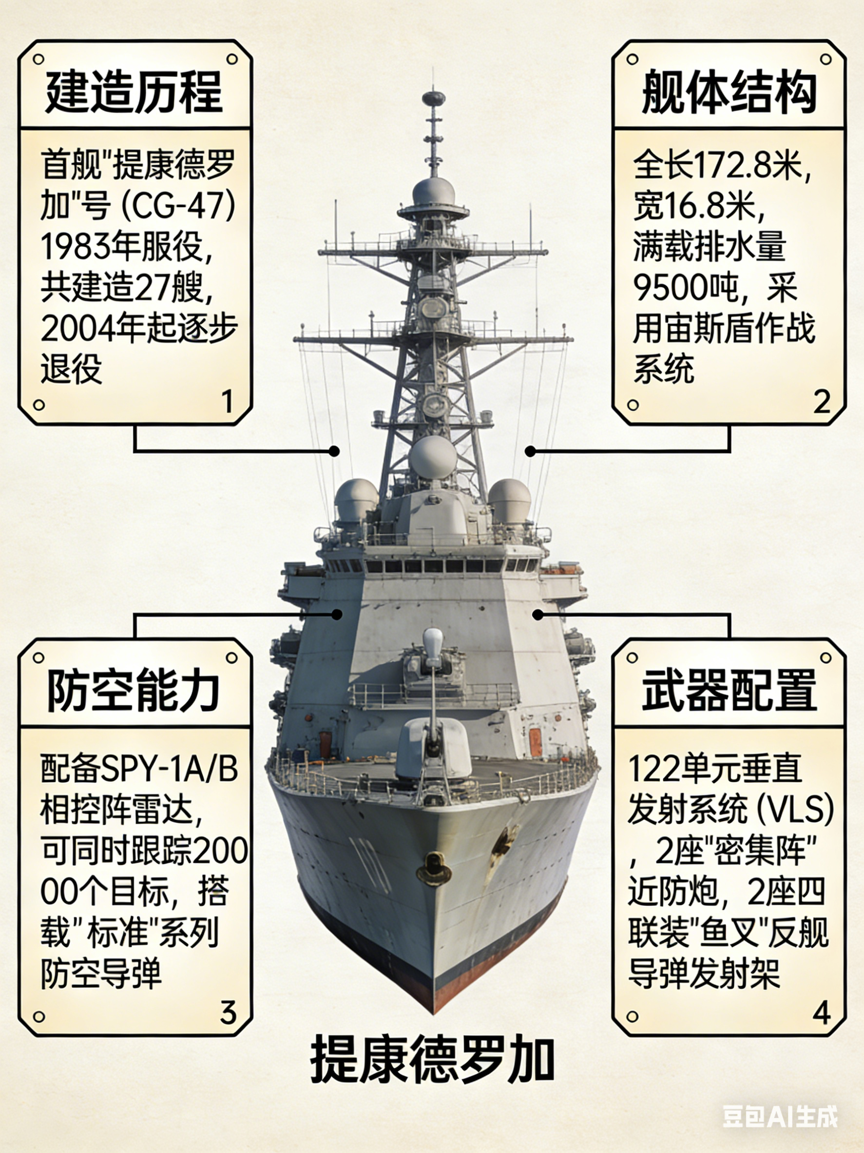 军事ai新视野 美国 “提康德罗加”级巡洋舰“提康德罗加”级巡洋舰（Ticond