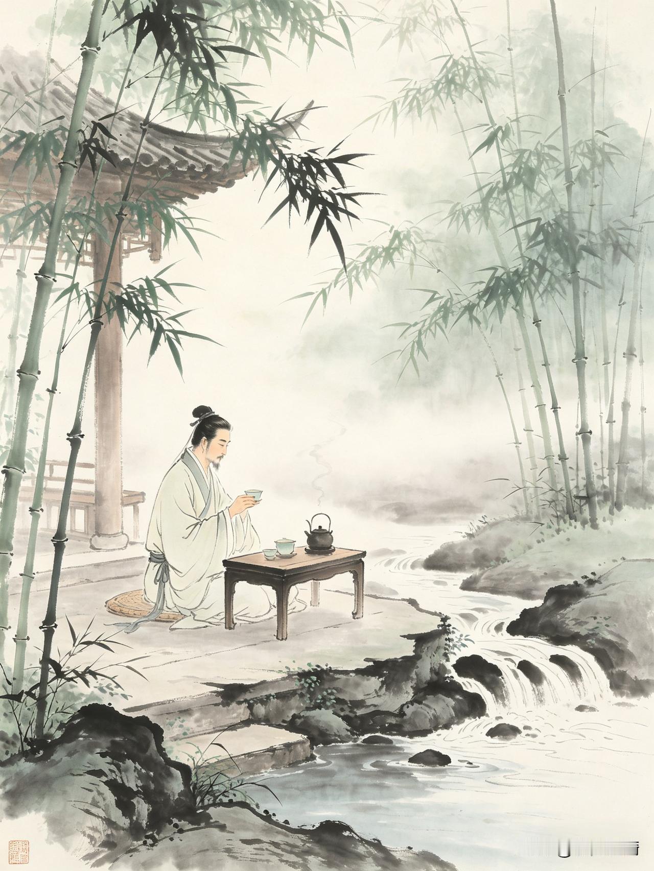 《心如止水，万物自鉴》

空谷有音非自响，镜中无物影何藏。
万般分别心端起，一念