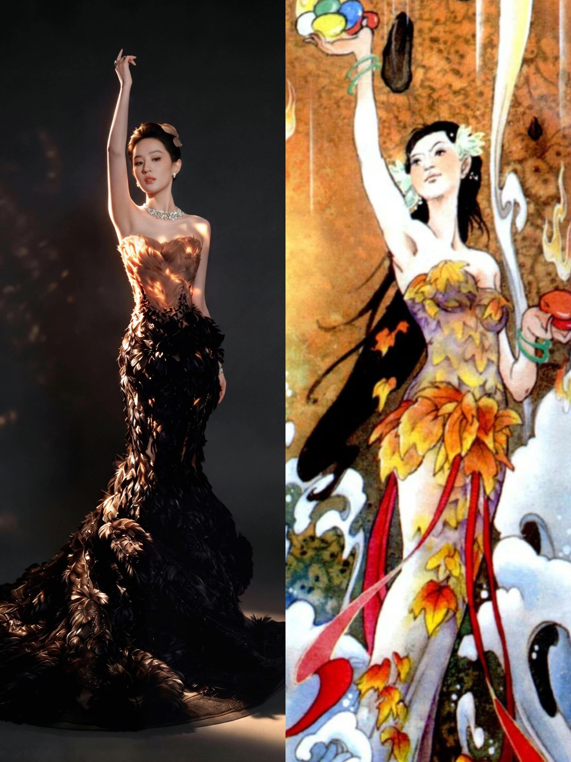 VOGUE红毯🧚‍♀️刘亦菲每次穿Elie Saab重工高定都出神图🐦‍🔥
