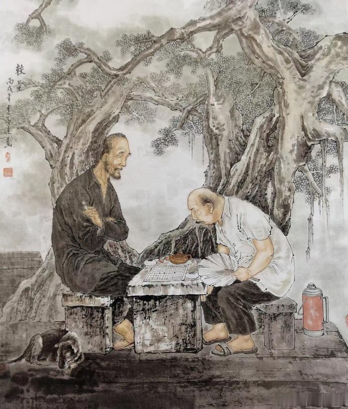 上联：[比心]请君出上联
下联：臭棋篓子，势强则喜势危怂；

网络图片/诚谢侵删