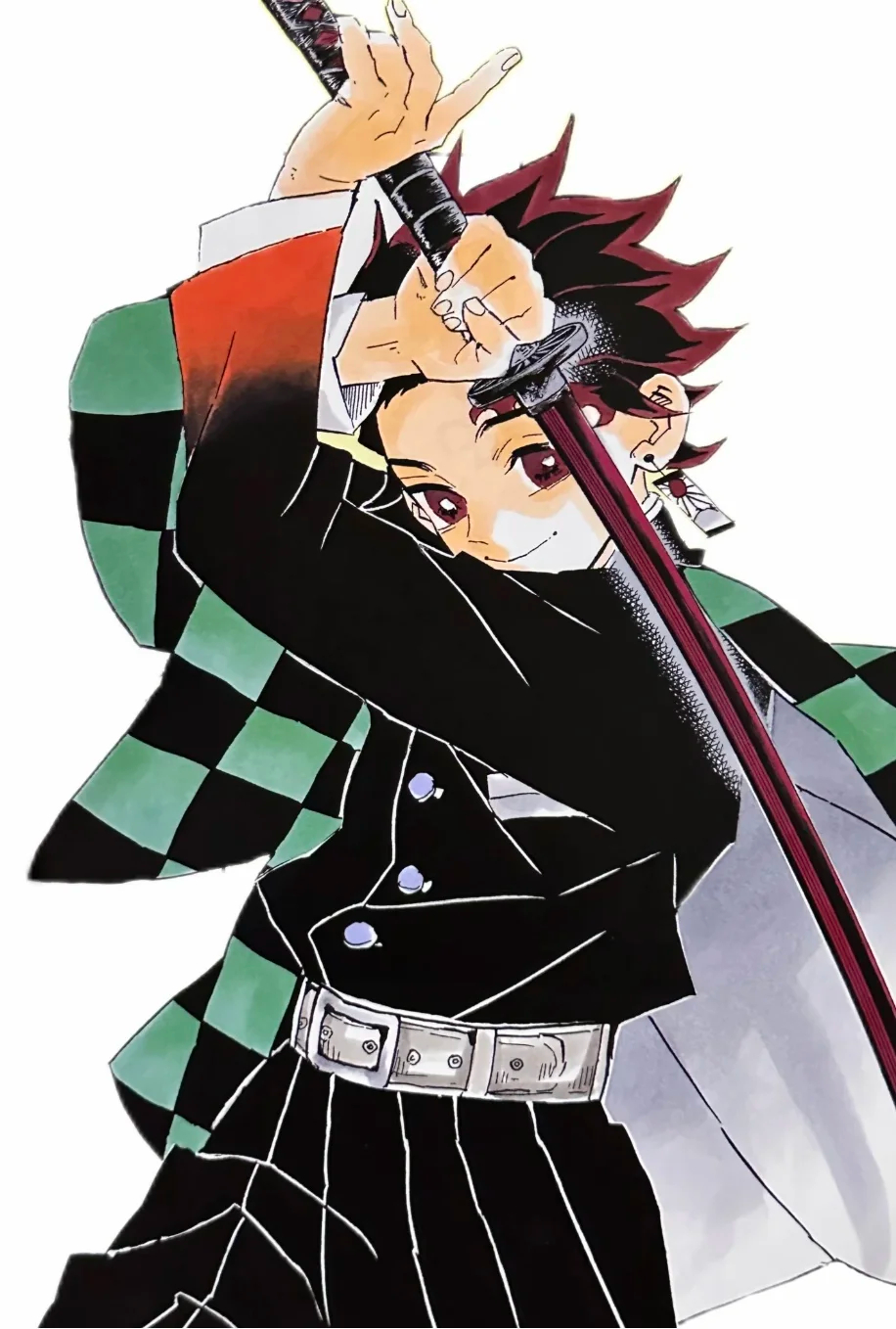 鬼灭之刃 原画里的炭治郎彩页 