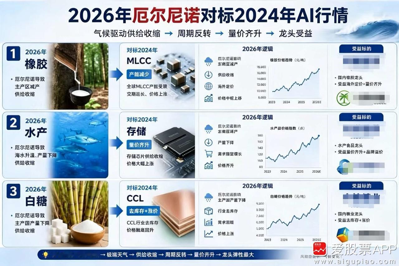 盘后吹粮食危机这个叙事的很多，说这一轮厄尔尼诺行情，对标2024年AI行情！
