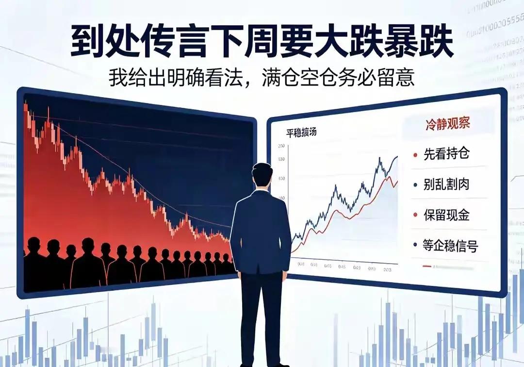 自媒体股市故事分析家都在说下周股市要大跌，人为制造恐慌情绪，分析内容还一套又一套