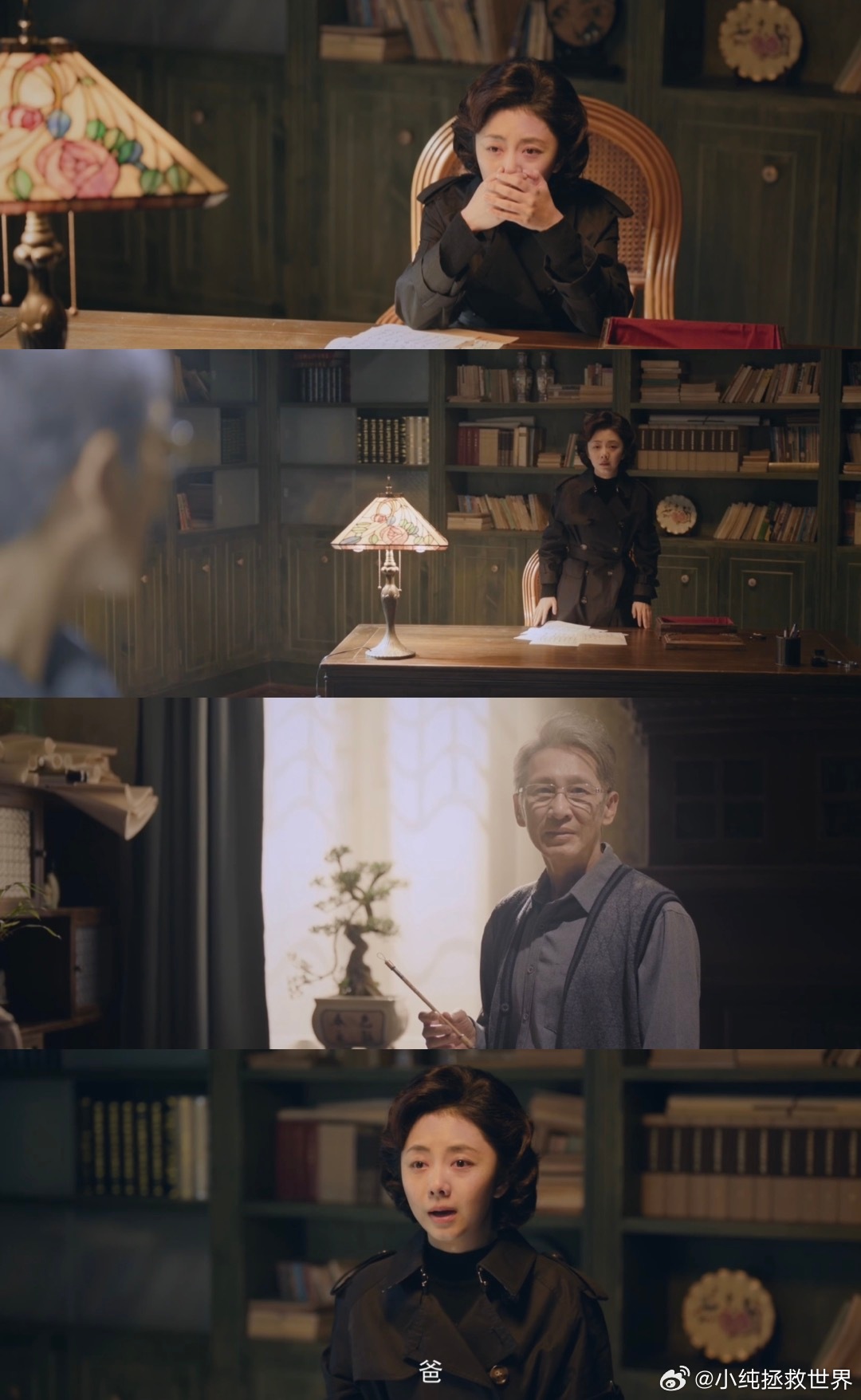 谭松韵王劲松这个对视看哭了 光里的那一瞥，是父女心灵最深的碰撞，余香未散，泪水先