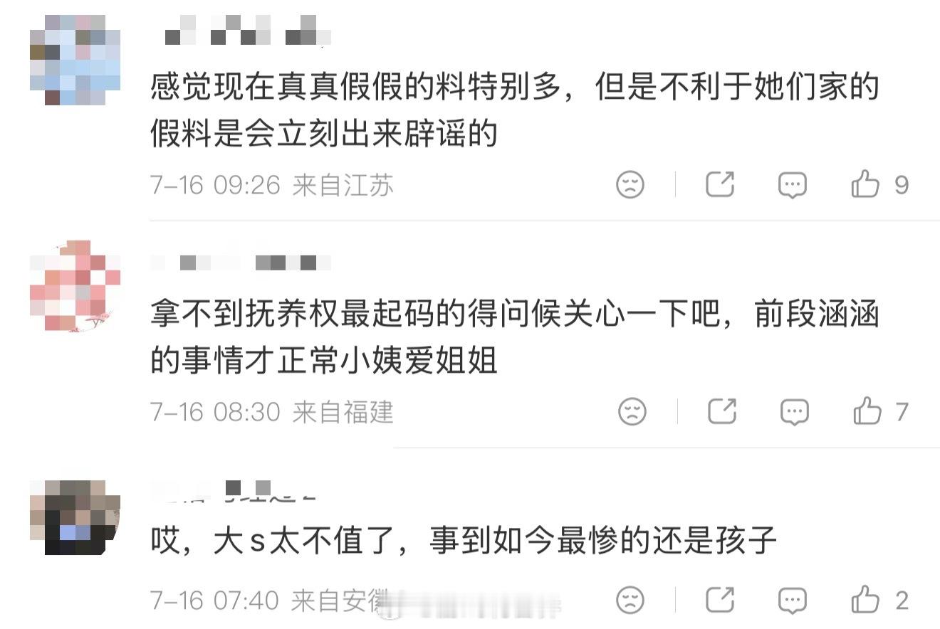 曝小S拒绝担任大S子女共同监护人曝S家对大S子女不闻不问感觉大s家里对孩子没有多